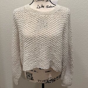 The Fisher Project crop Cream Organic Cotton Sweater sz M